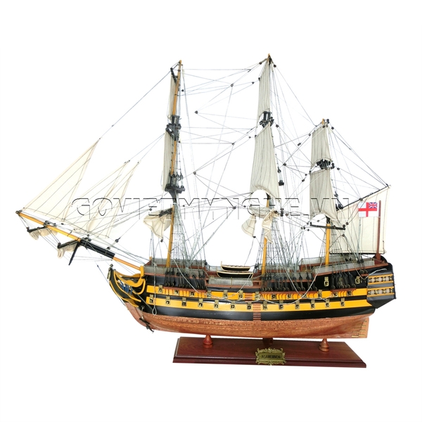 Mô Hình Thuyền Gỗ Chiến Cổ HMS Agamemnon (Thân 80cm - Gỗ Sơn)