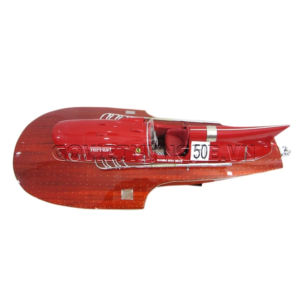 Mô Hình Tàu Cano Gỗ Ferrari Arno XI Hydroplane (Thân 80cm - Gỗ Sơn)