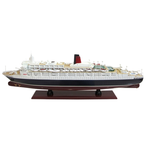 Mô Hình Gỗ Du Thuyền Queen Elizabeth 2 (Thân 100cm - Gỗ Sơn)