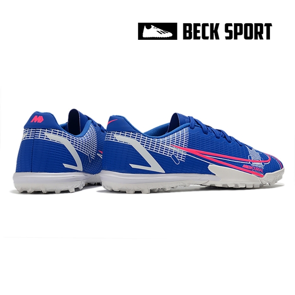 Giày Bóng Đá Nike Mercurial Vapor 14 Academy Xanh Biển Vạch Hồng TF