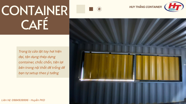 Container Café Dựng Mới – Giải Pháp Mở Quán Hiện Đại, Tiết Kiệm, Cá Tính