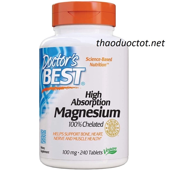 Doctor's Best, High Absorption Magnesium, 120 Tablets