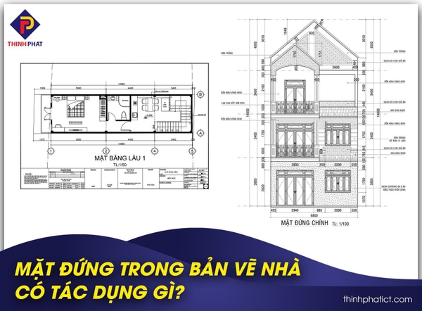 Mặt đứng trong bản vẽ nhà có tác dụng gì?