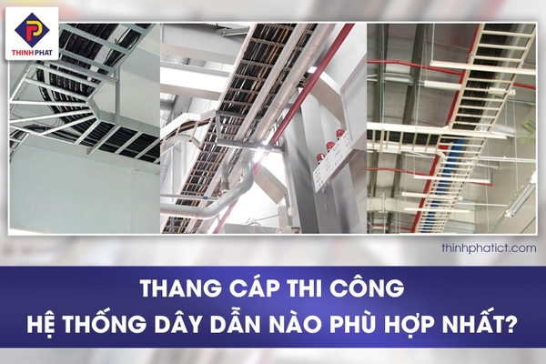 Thang cáp đi hệ thống dây dẫn nào?