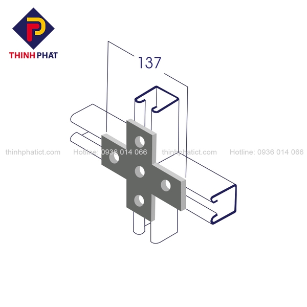 Phụ kiện thanh U - Đệm hình dấu Cộng