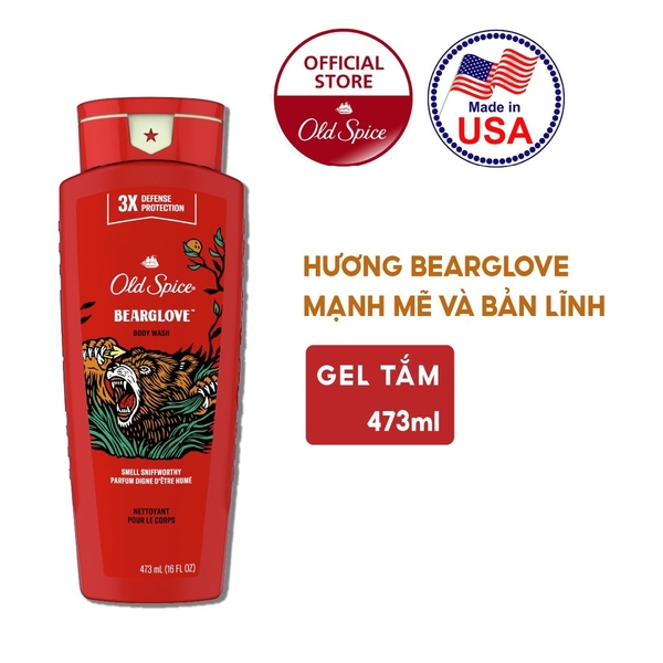 Gel Tắm Old Spice Fiji - Bearglove - Wolfthorn - Timber