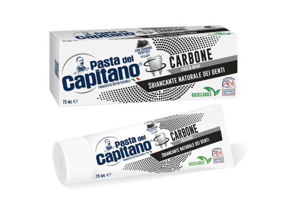 Kem đánh răng Pasta del Capitano than hoạt tính ( Charcoal ) 100ml