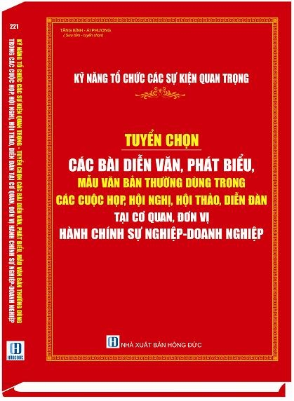 kỹ năng tổ chức các sự kiện quan trọng - tuyển chọn các mẫu diễn văn & bài phát biểu