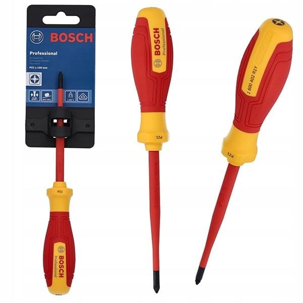 Tua vít cách điện VDEđầu SL/PZ1 Bosch 1600A02ND6