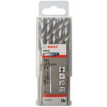 Mũi khoan sắt HSS-G 7.5mm (hộp 10 mũi) Bosch 2608595071