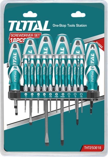 Bộ 18 tua vít THT250618 TOTAL