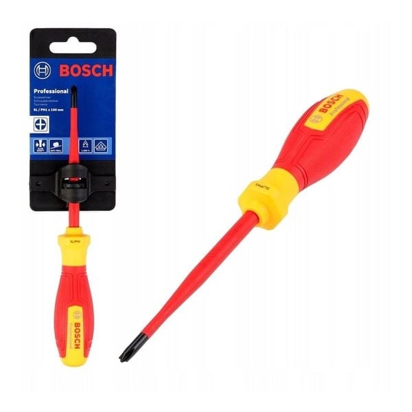 Tua vít cách điện VDEđầu SL/PH1 Bosch 1600A02ND4