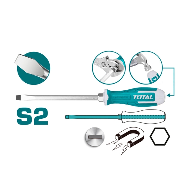 Tua vít dẹp đóng xuyên THGS82006 TOTAL