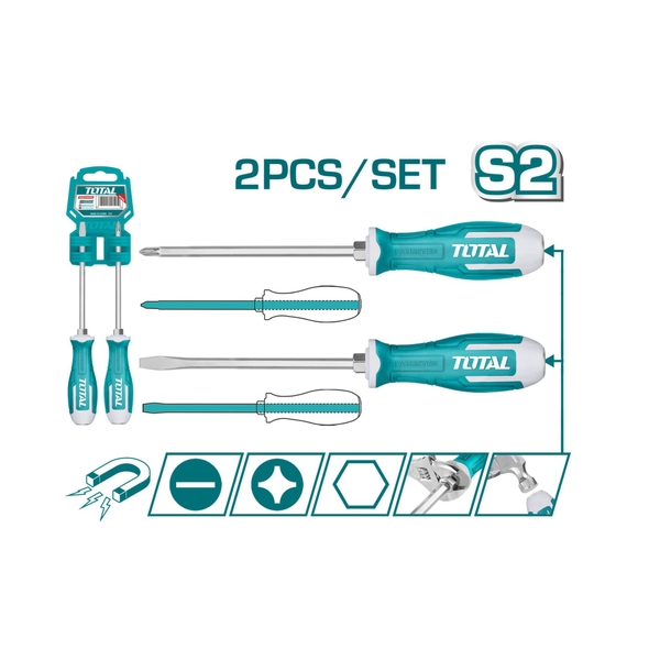 Bộ 2 tua vít đóng xuyên THGSS2206 TOTAL