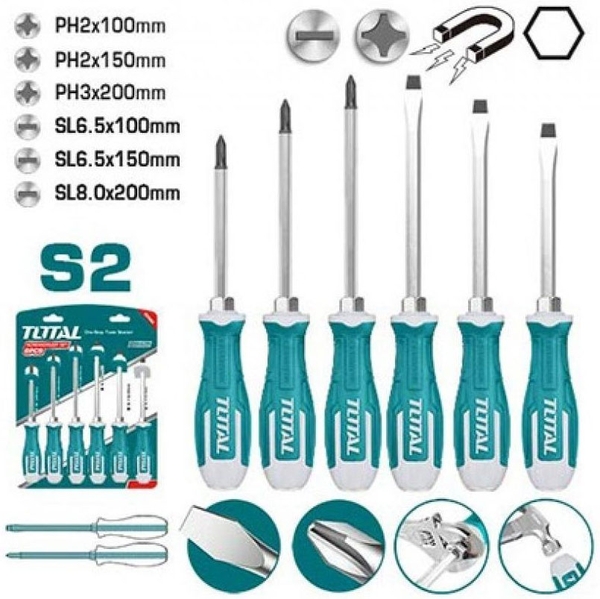 Bộ 6 tua vít đóng xuyên THGSS2606 TOTAL