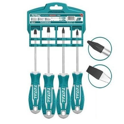 Bộ 4 tua vít dẹp & bake THT250604 TOTAL