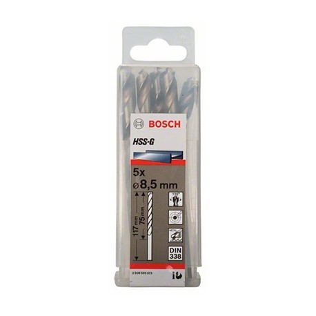 Mũi khoan sắt HSS-G 6.2mm (hộp 10 mũi) Bosch 2608595067