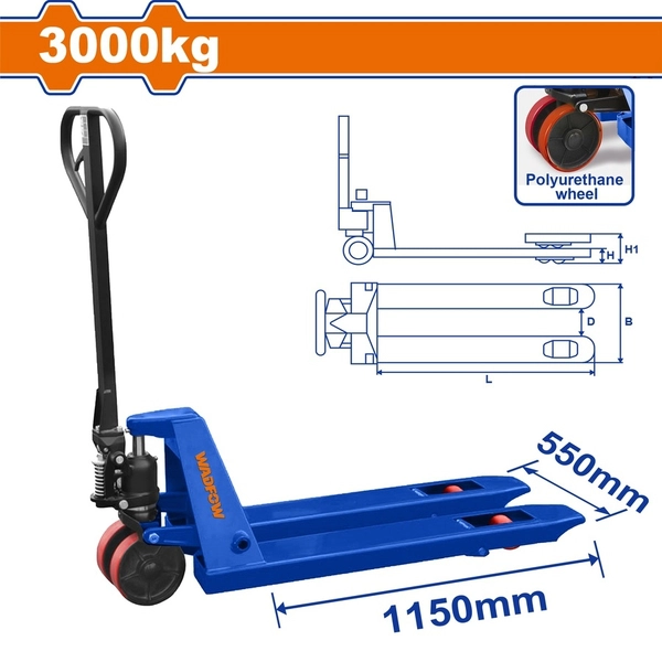 Xe nâng tay 3000kg WADFOW - WNH1R30