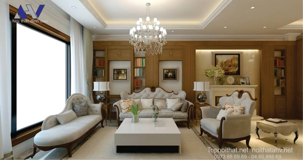 Công trình nội thất gỗ tự nhiên nhà anh Bình