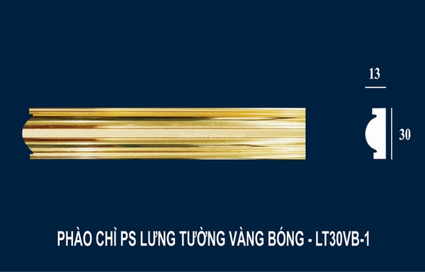 Phào chỉ PS lưng tường vàng bóng LT30VB-1