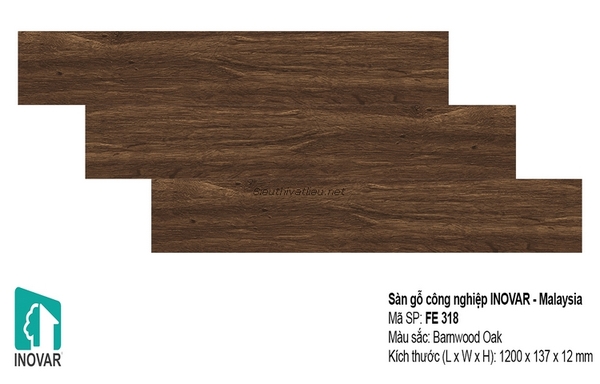 Sàn gỗ Malaysia Inovar FE318 12mm bề mặt vân chìm