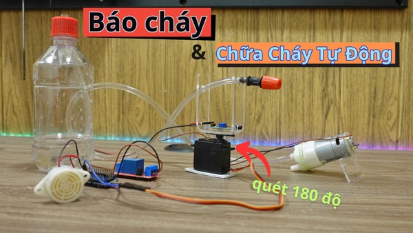 Bộ Báo Cháy và Chữa Cháy Quét TỰ ĐỘNG 180 Độ | VDO00018|