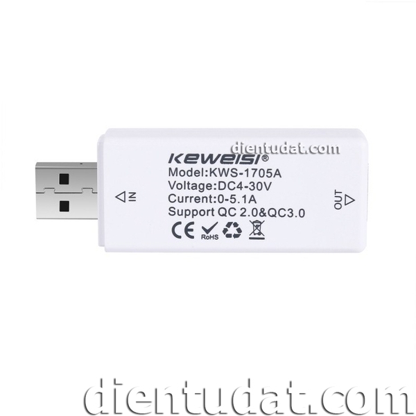 USB Tester Đo Dòng Áp Đa Năng - Đo Nội Trở Tải KWS-1705A