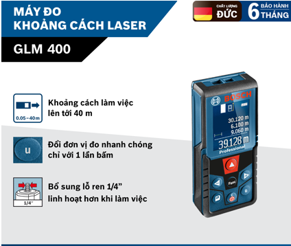 Máy đo khoảng cách laser Bosch GLM 400
