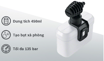 Đầu phun xịt có bình xà phòng Bosch Aquatak