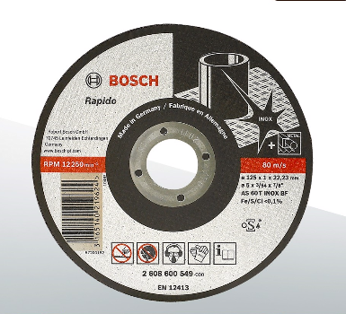 Đá cắt Bosch 125x1x22.2mm (Inox)