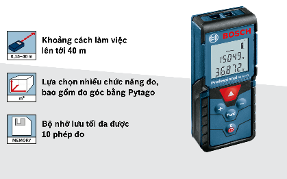 Máy đo khoảng cách laser Bosch GLM 40