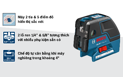 Máy cân mực lazer tia và điểm đỏ Bosch GCL 25