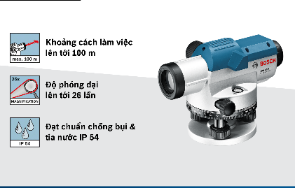 Máy thủy bình Bosch GOL 26 D