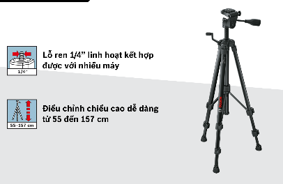 Giá ba chân Bosch BT 150 1/4''