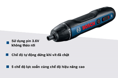 Máy vặn vít dùng pin Bosch Go Gen 2 kèm phụ kiện 32 mũi vít