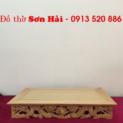 Mẫu bàn thờ treo tường đẹp bằng gỗ Pơ mu, kích thước 99cm x 48cm