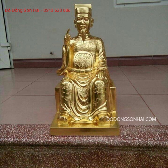 Đúc tượng Đức Thánh Trần bằng đồng, dát vàng 9999, mã D17
