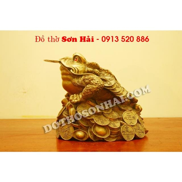 Cóc đồng phong thủy 25cm x 23 cm.