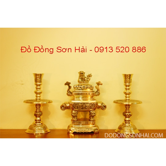 Bộ tam sự bằng đồng Đài Loan cao 50cm, mã B259B