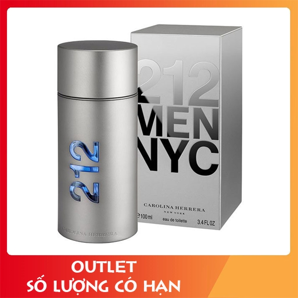 Nước Hoa Nam Carolina Herrera 212 Men NYC EDT 100ml – OL229. Tinh Tế, Quyến Rũ & Huyền Bí