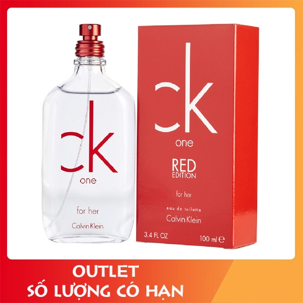 Nước Hoa Nữ CK One Đỏ, Nước Hoa CK One Red Edition For Her 100ml OL347. Tươi Mát và Quyến Rũ