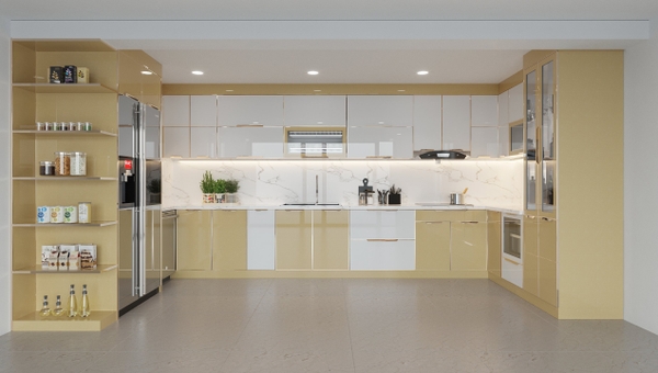 Tủ bếp inox đa dạng các loại cánh