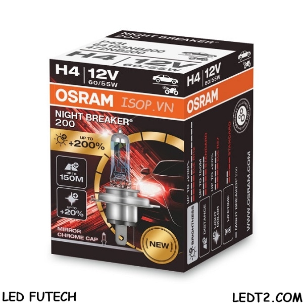 Đèn pha Halogen Osram Night Breaker +200%