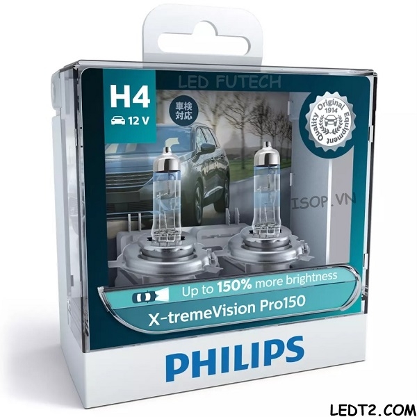 Đèn pha Halogen Philips Xtreme Vision Pro150 +150%