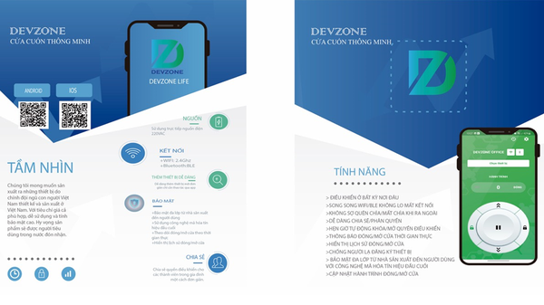 Điều Khiển Cửa Cuốn Qua Điện Thoại DEVZONE