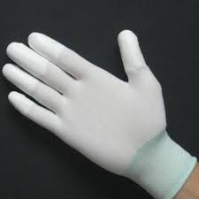 Găng tay phủ PU đầu ngón, màu trắng chống tĩnh điện