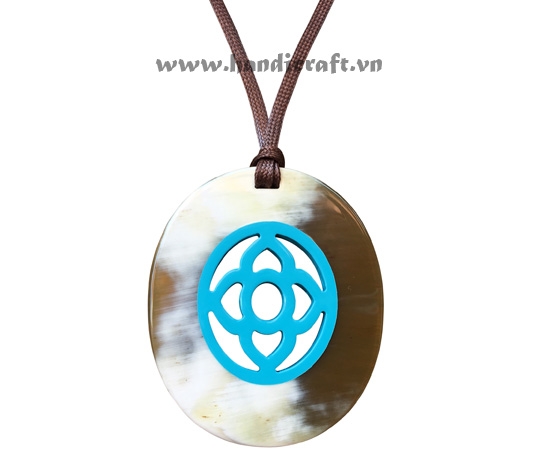 Horn & lacquer pendant