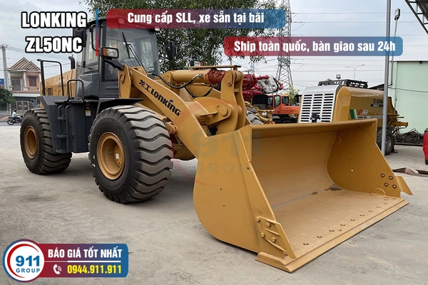 Máy xúc lật bánh lốp Lonking gầu 3.5m3 Model: ZL50NC