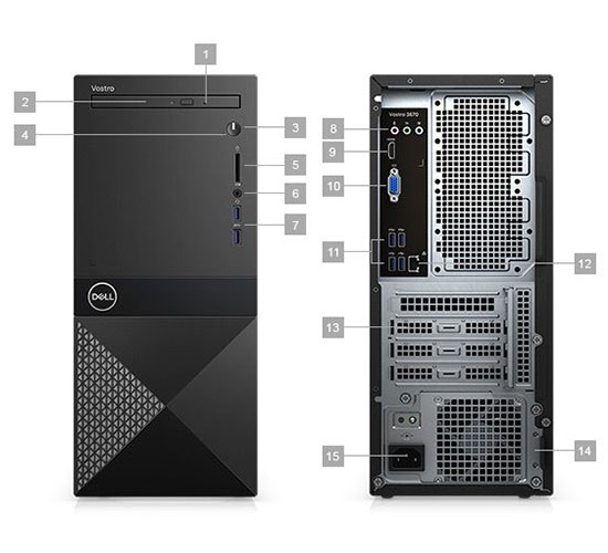 Máy tính đồng bộ Dell Vostro 3670 (MTI79016-8G-1T)