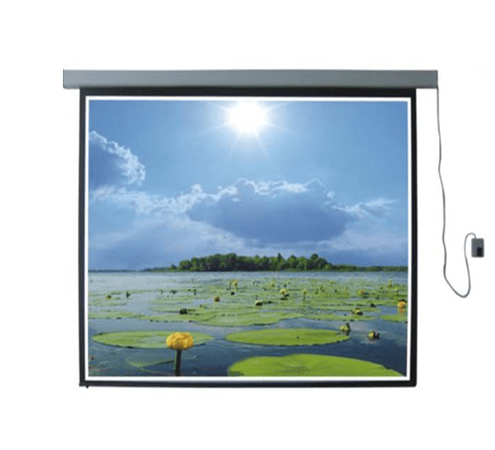 Màn chiếu điện ( có điều khiển từ xa) 150 inch Ecoscreen tỉ lệ 4:3